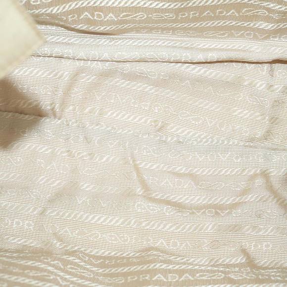 PRADA Tote Bag Nylon Beige Auth 65080 - Picture 11 of 16